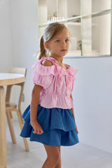 ［jujua］denim cancan skirt