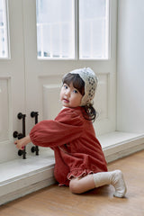 ［marron］Heart corduroy rompers