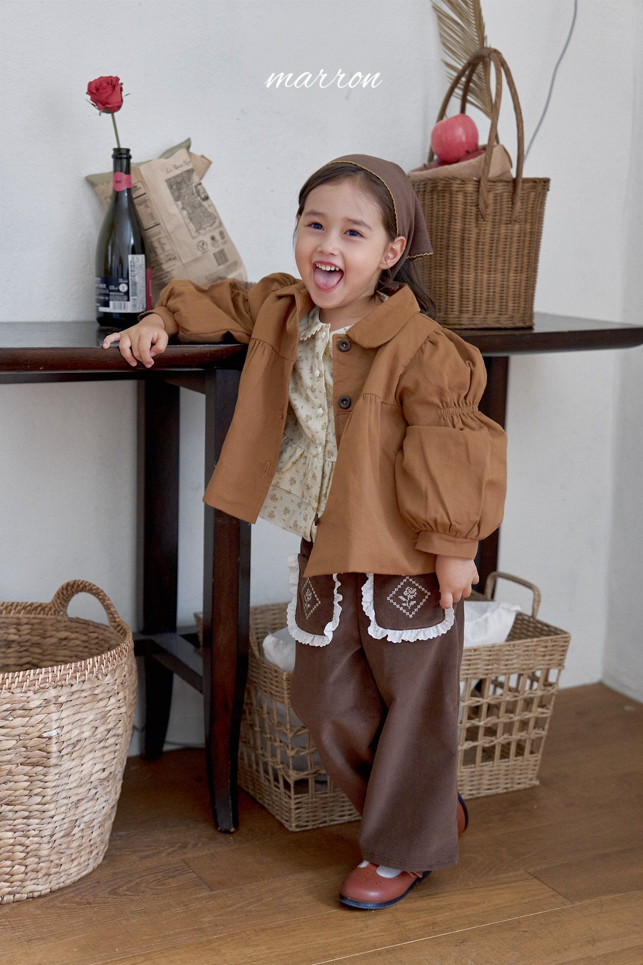 ［marron］Rose pocket pants