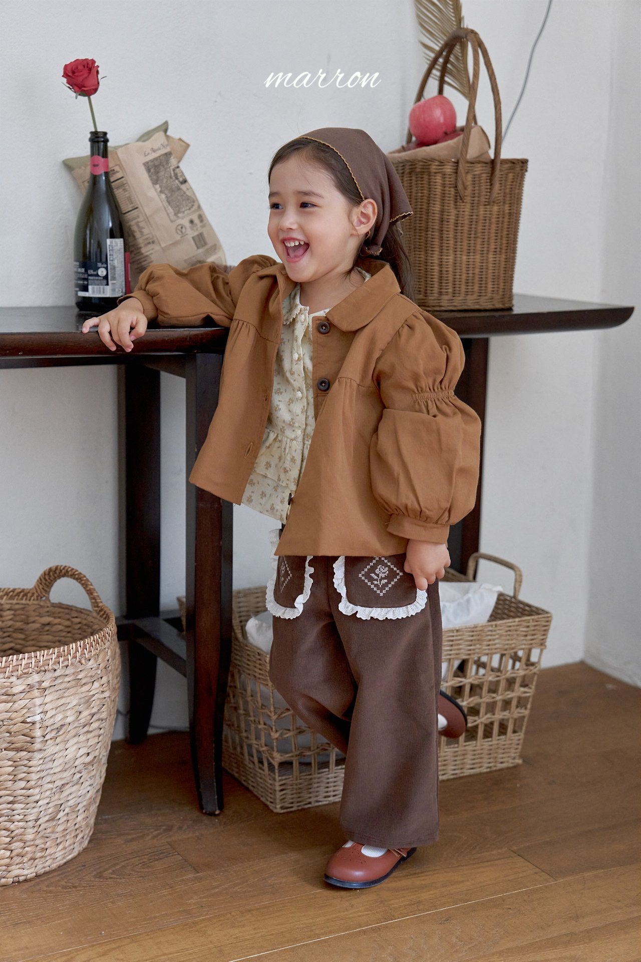 ［marron］Rose pocket pants