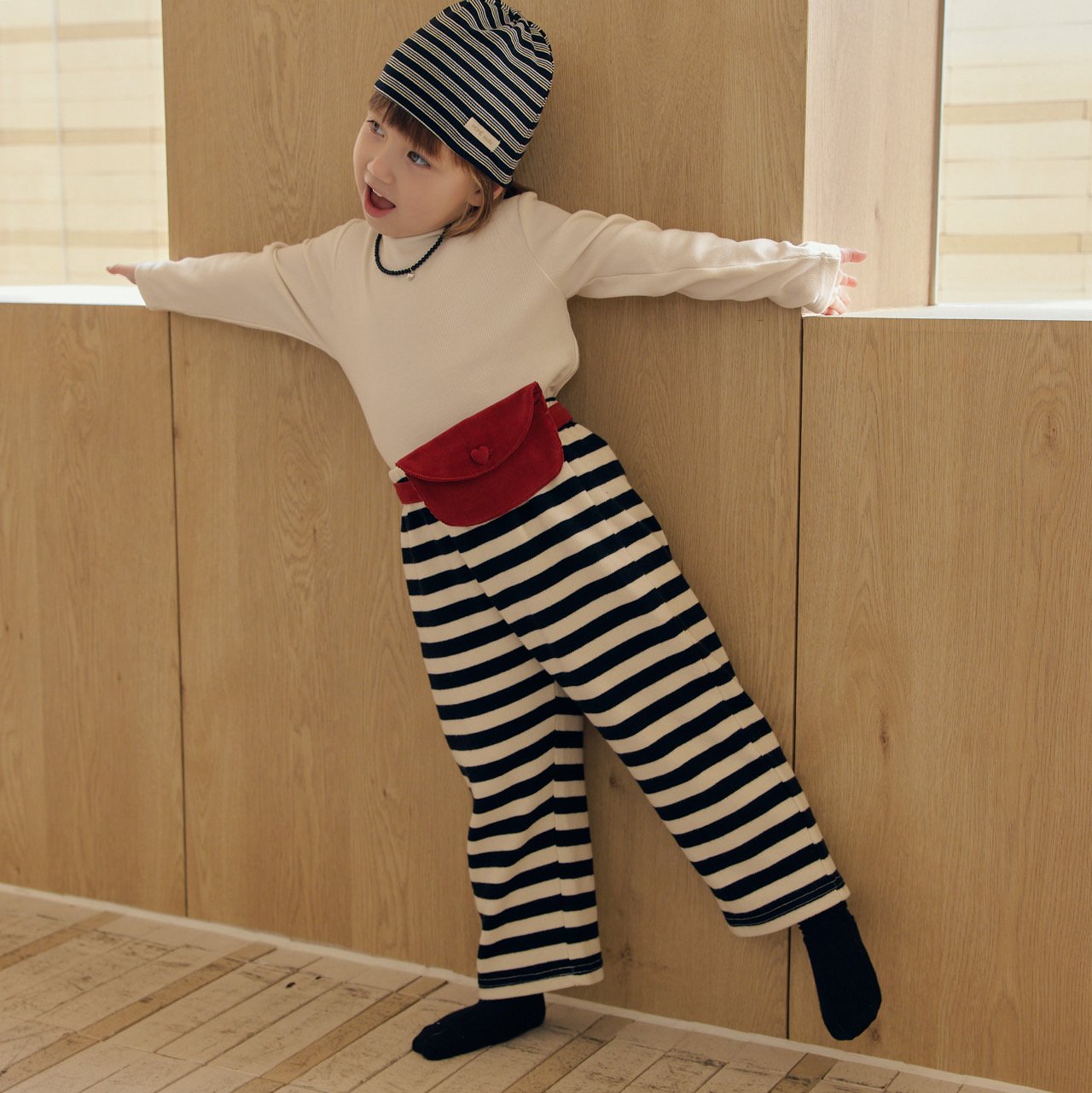 ［mome］Candy stripe pants