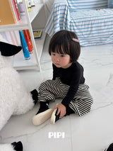 ［pipi］Soft stripe jogger pants