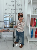 ［pipi］Banding denim pants