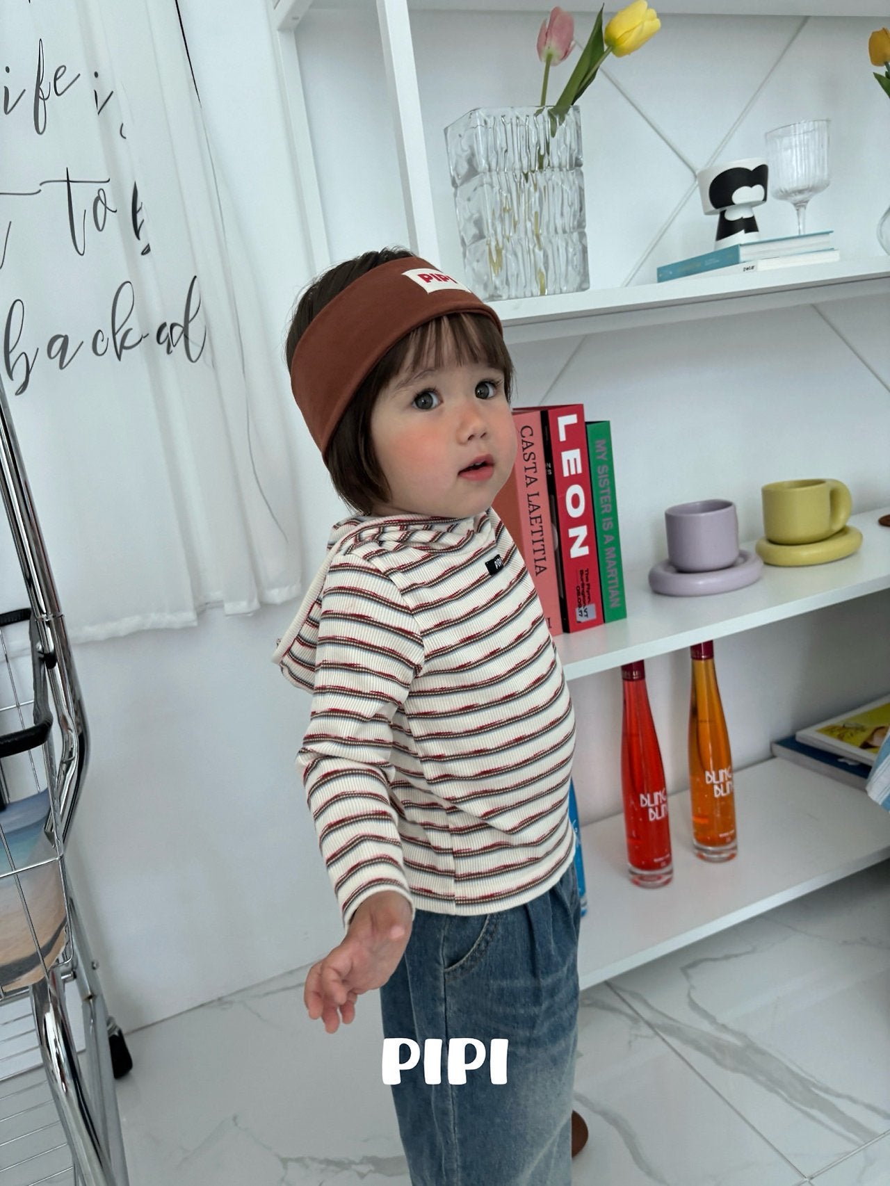 ［pipi］Banding denim pants