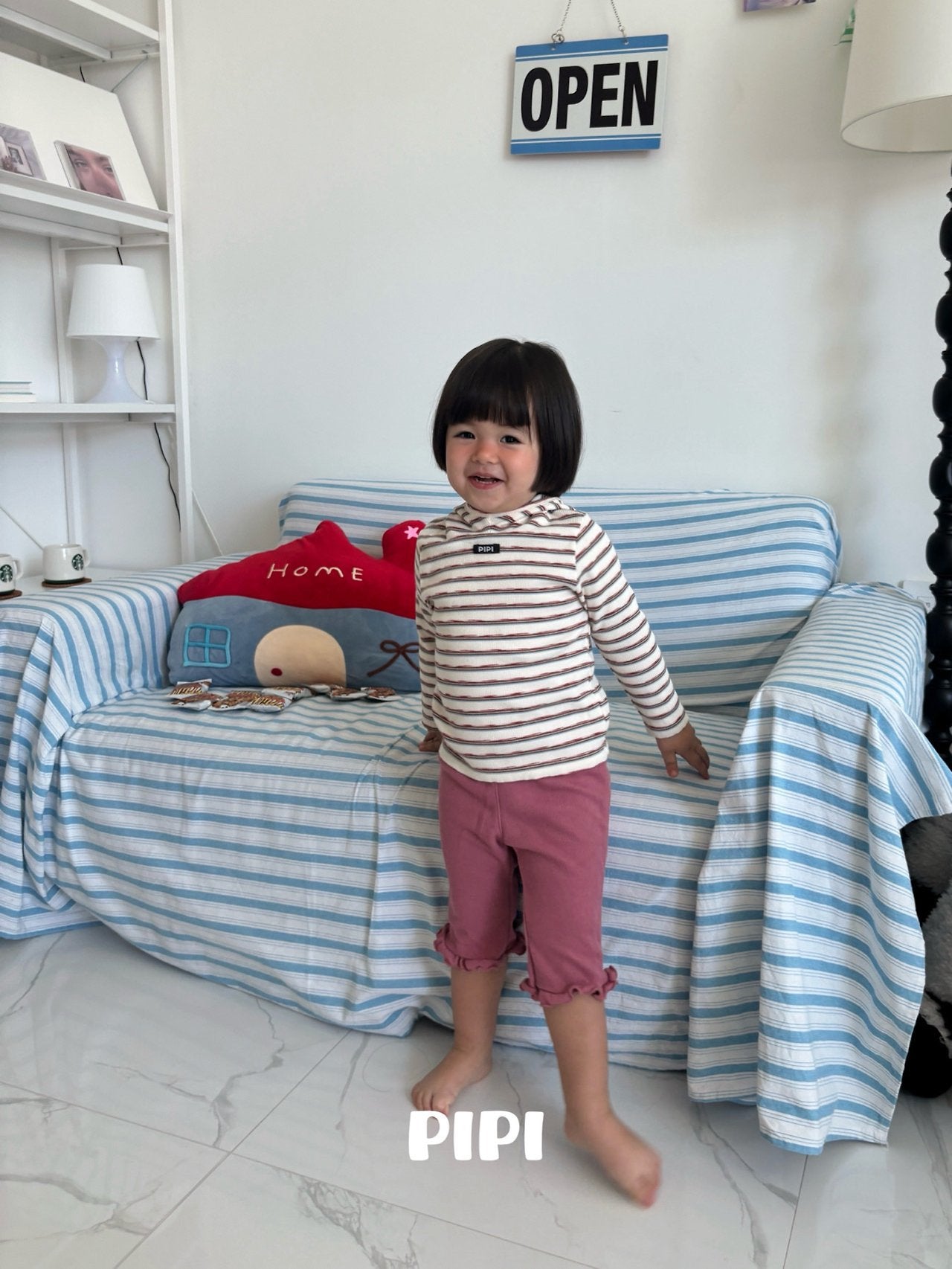 ［pipi］Frill ankle pants