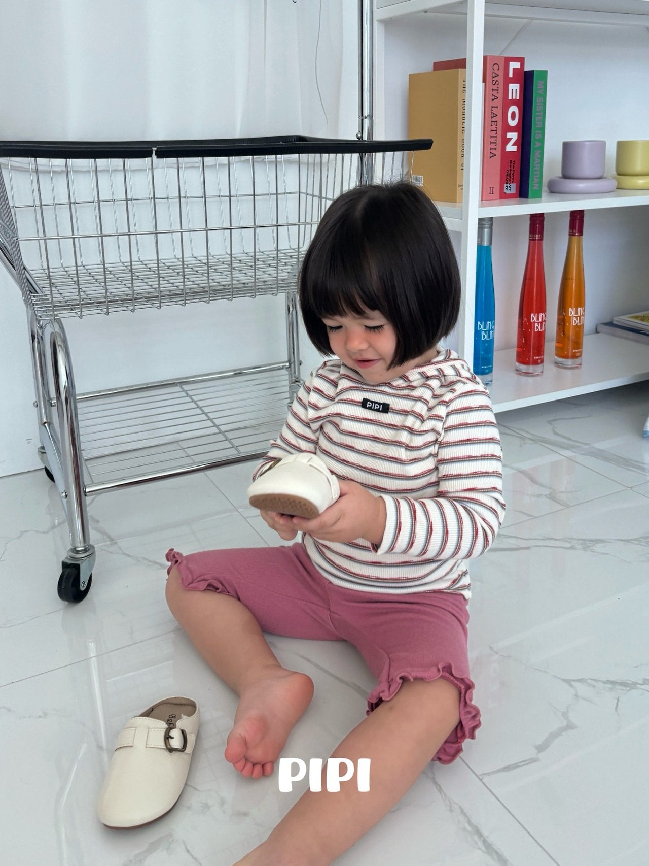 ［pipi］Frill ankle pants