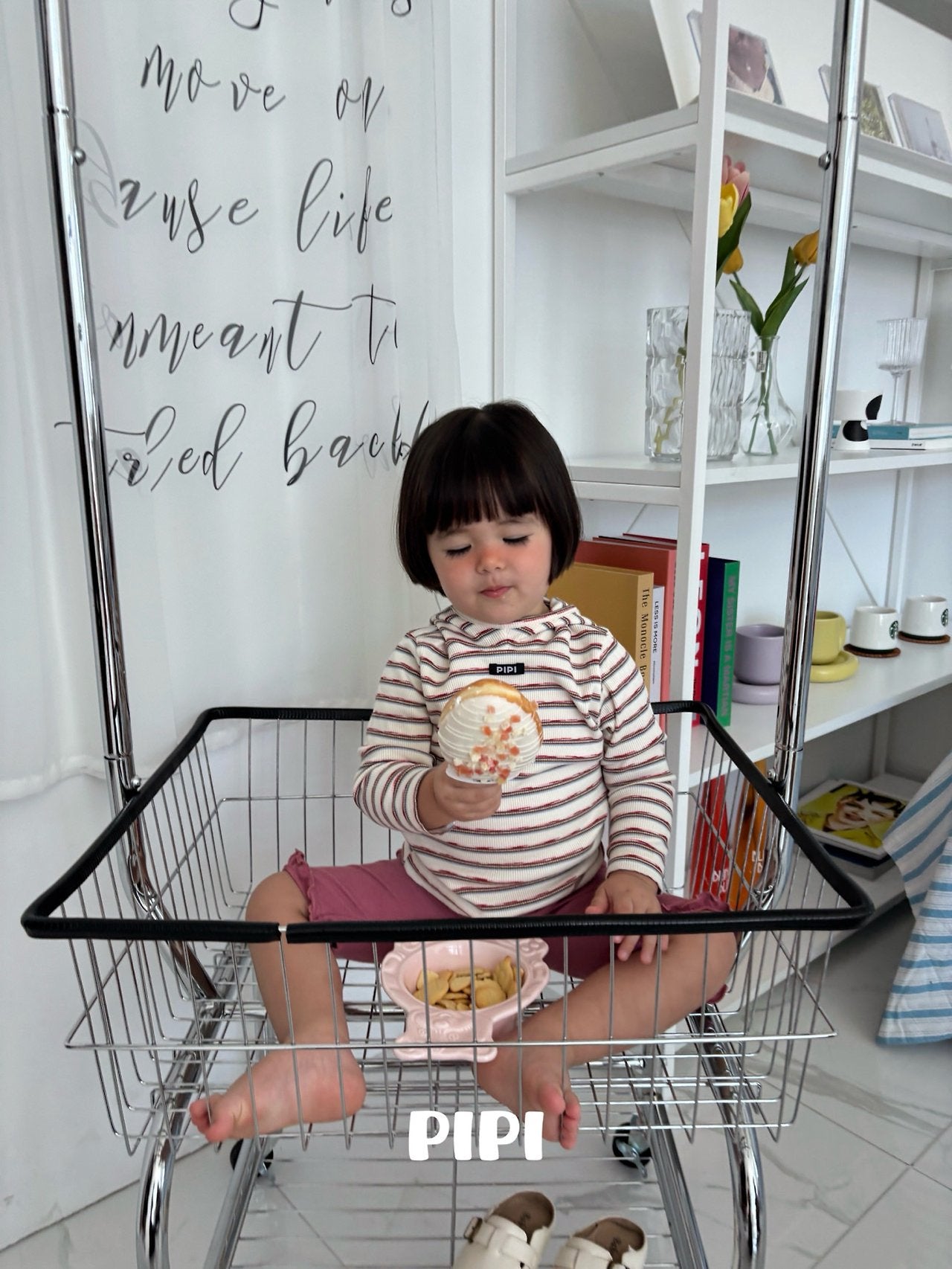 ［pipi］Frill ankle pants