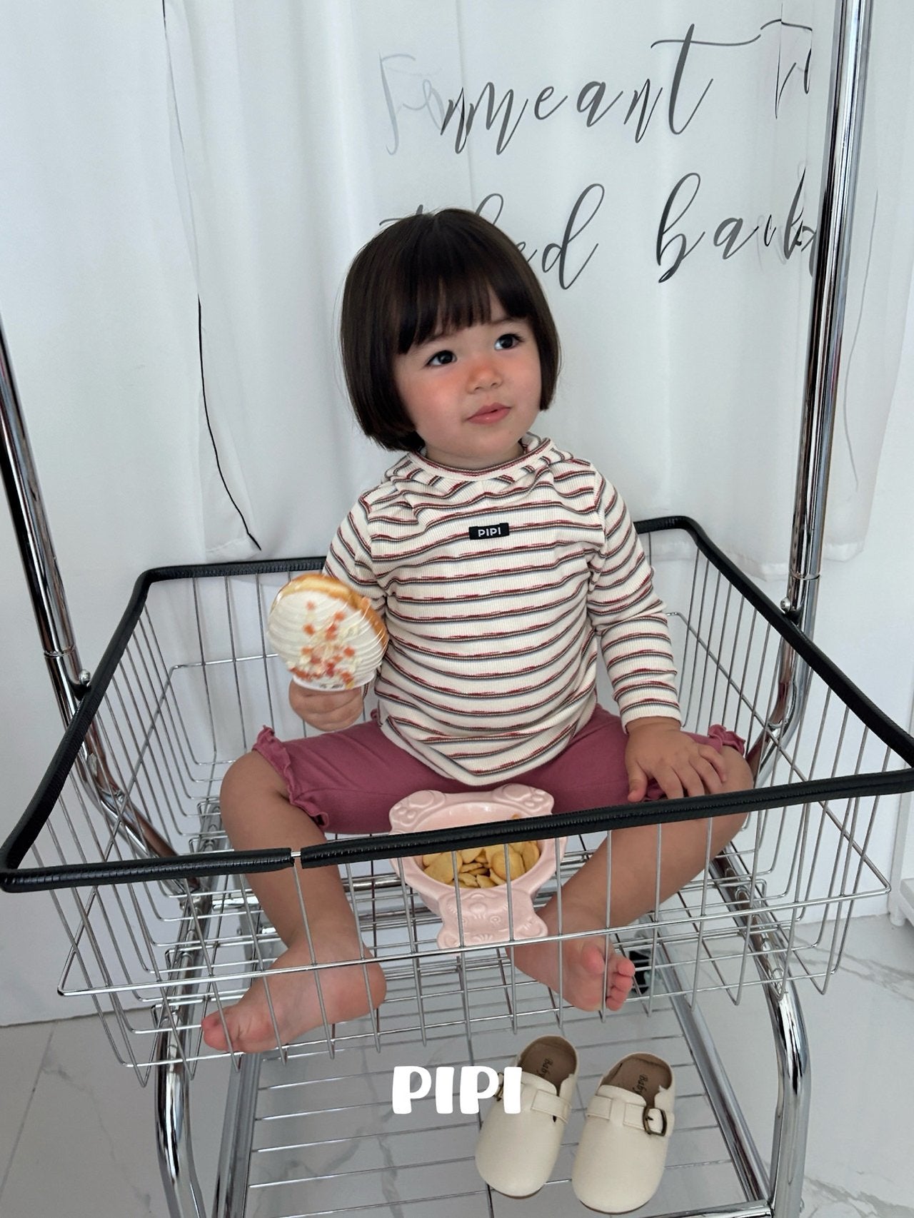 ［pipi］Frill ankle pants