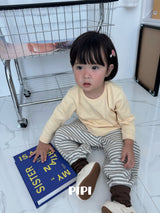 ［pipi］Soft stripe jogger pants