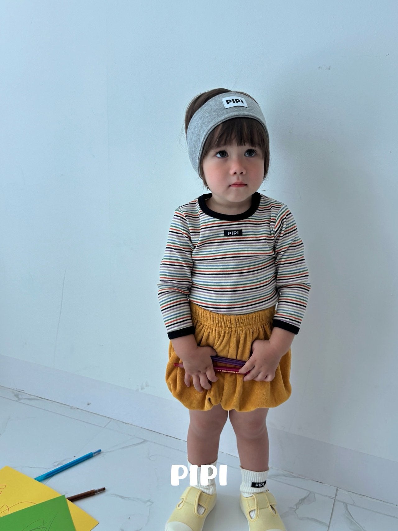 ［pipi］Terry pumpkin pants