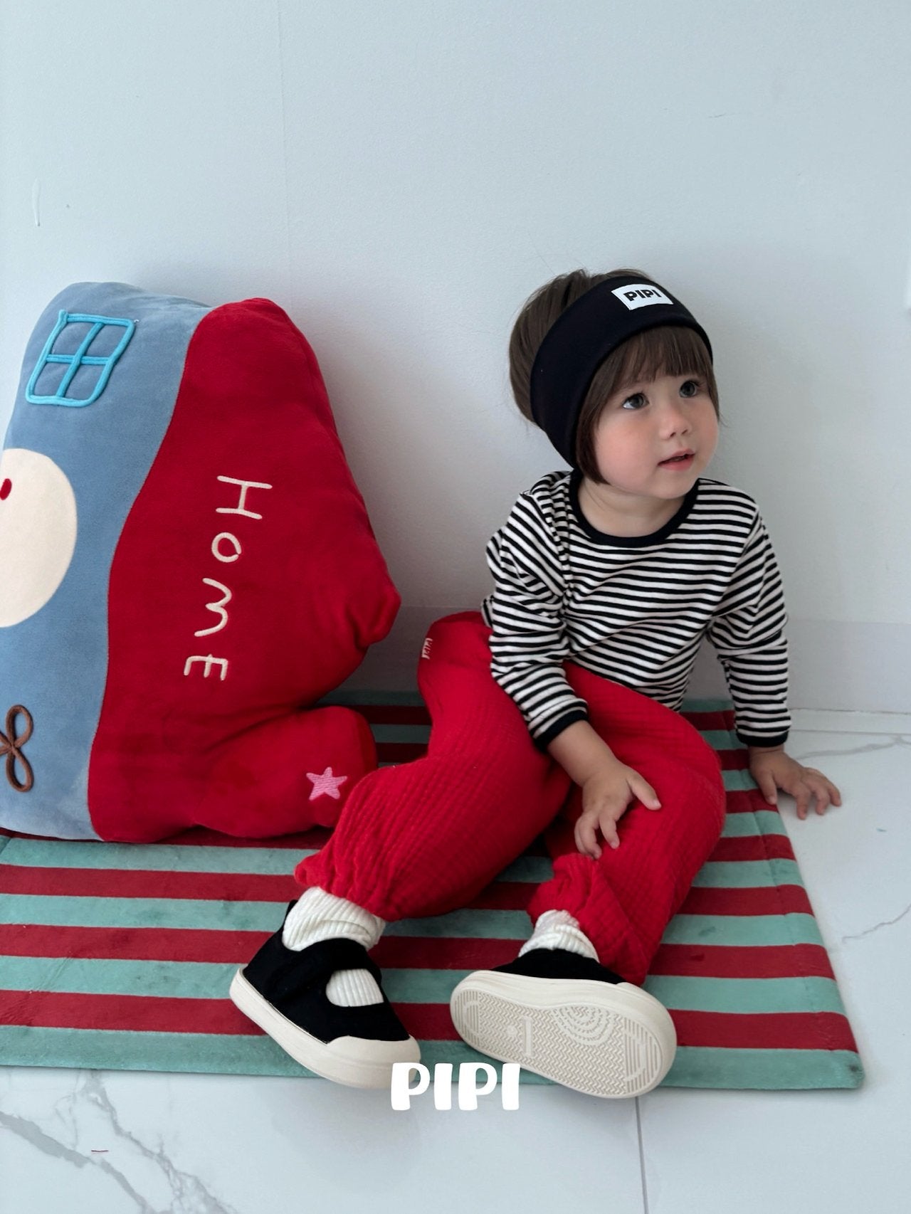 ［pipi］Stripe round tee