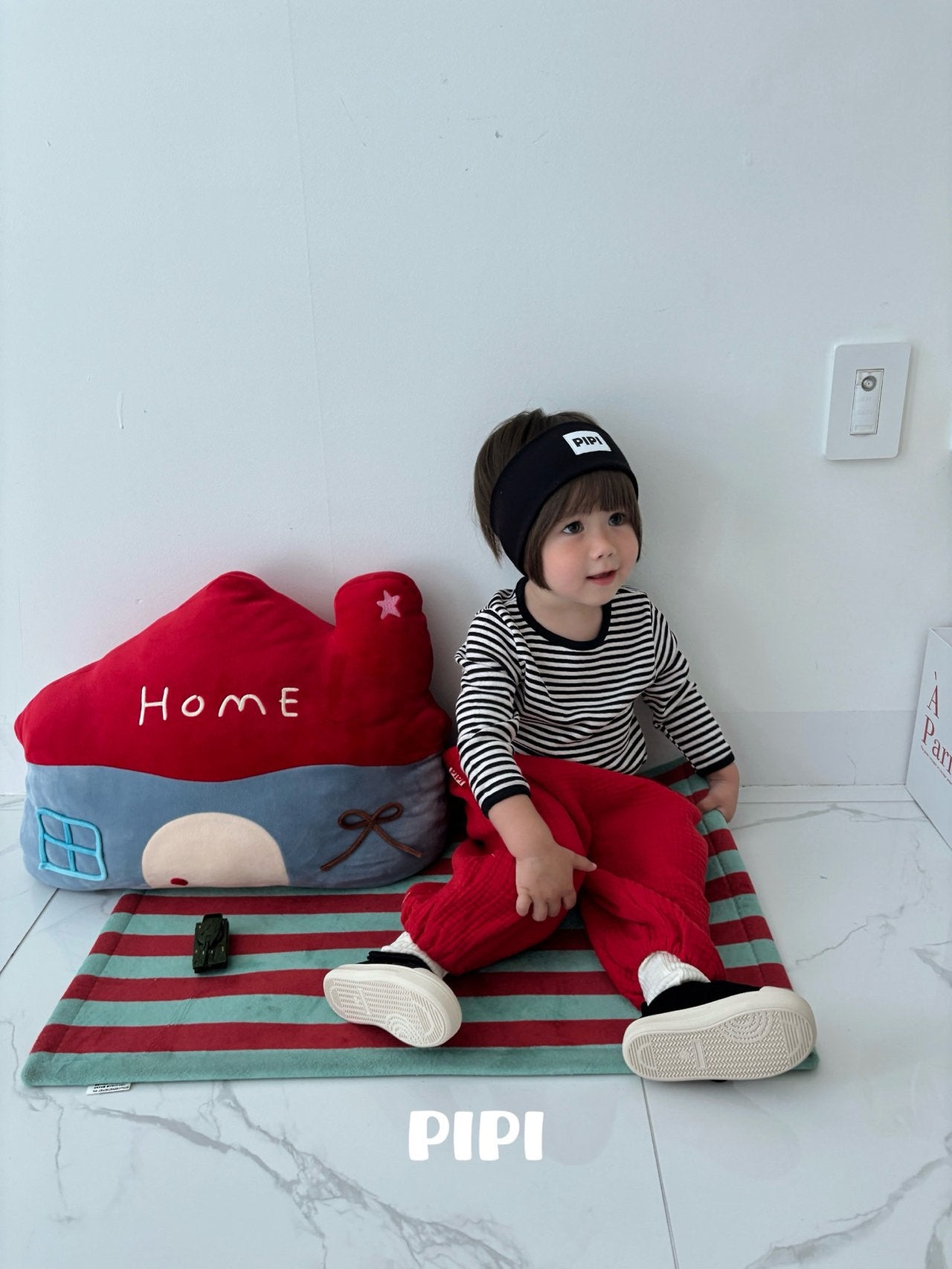 ［pipi］Stripe round tee