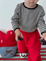 ［pipi］Stripe round tee