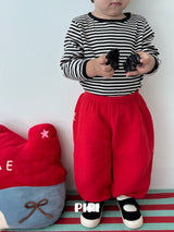 ［pipi］Stripe round tee