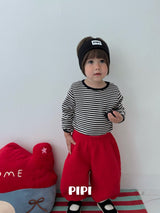 ［pipi］Stripe round tee