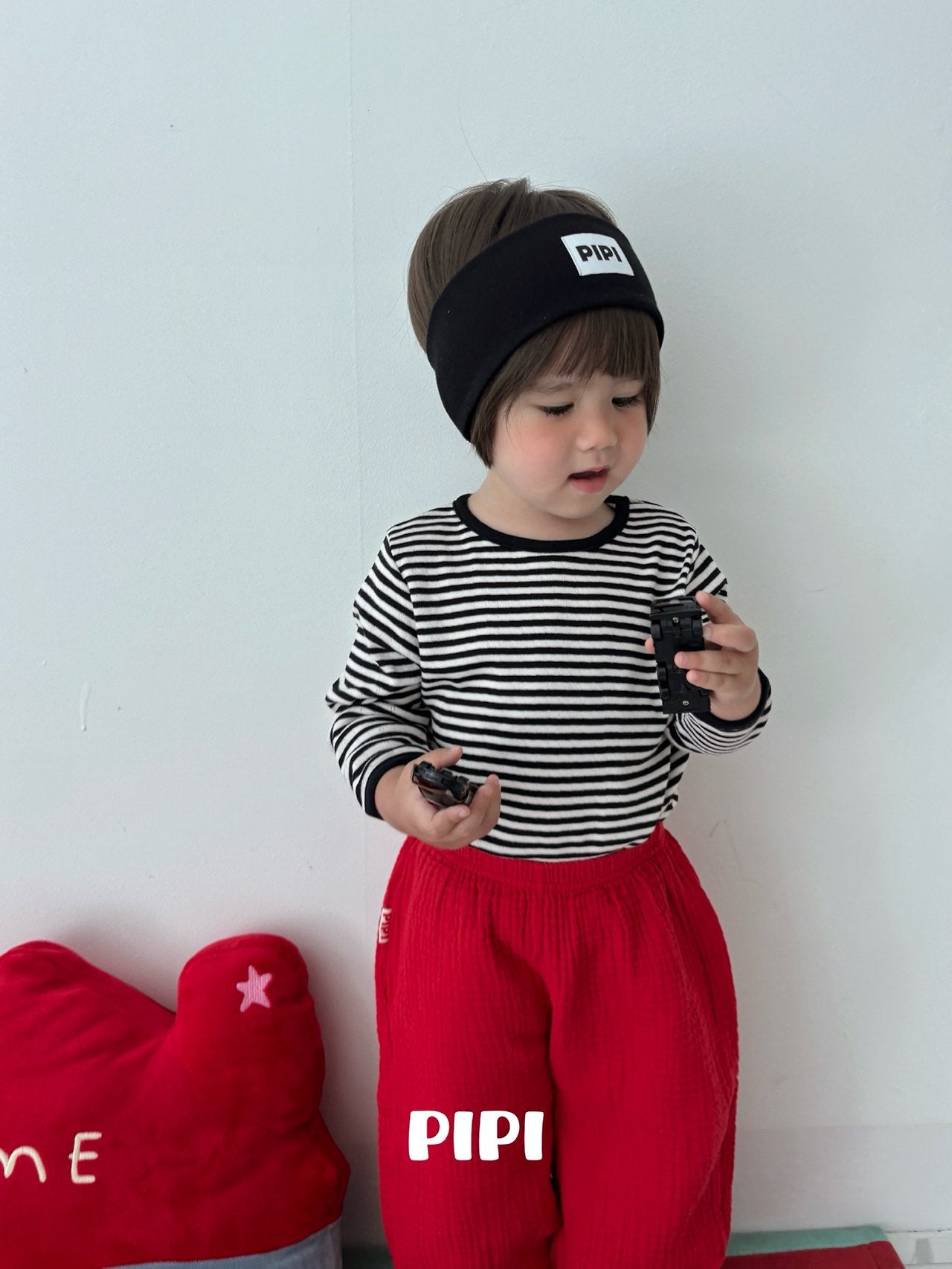 ［pipi］Stripe round tee