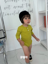 ［pipi］Buttun span rompers