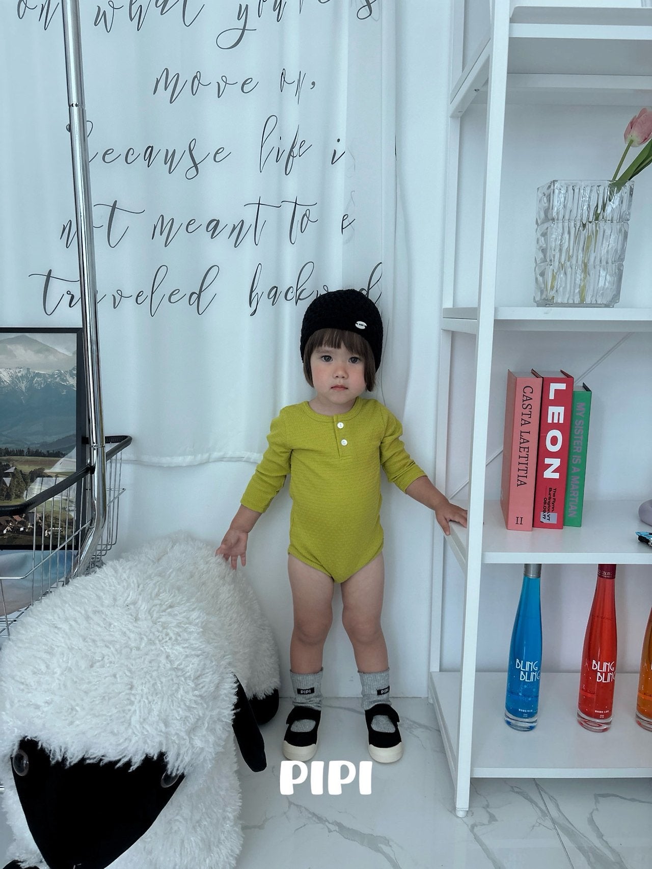 ［pipi］Buttun span rompers