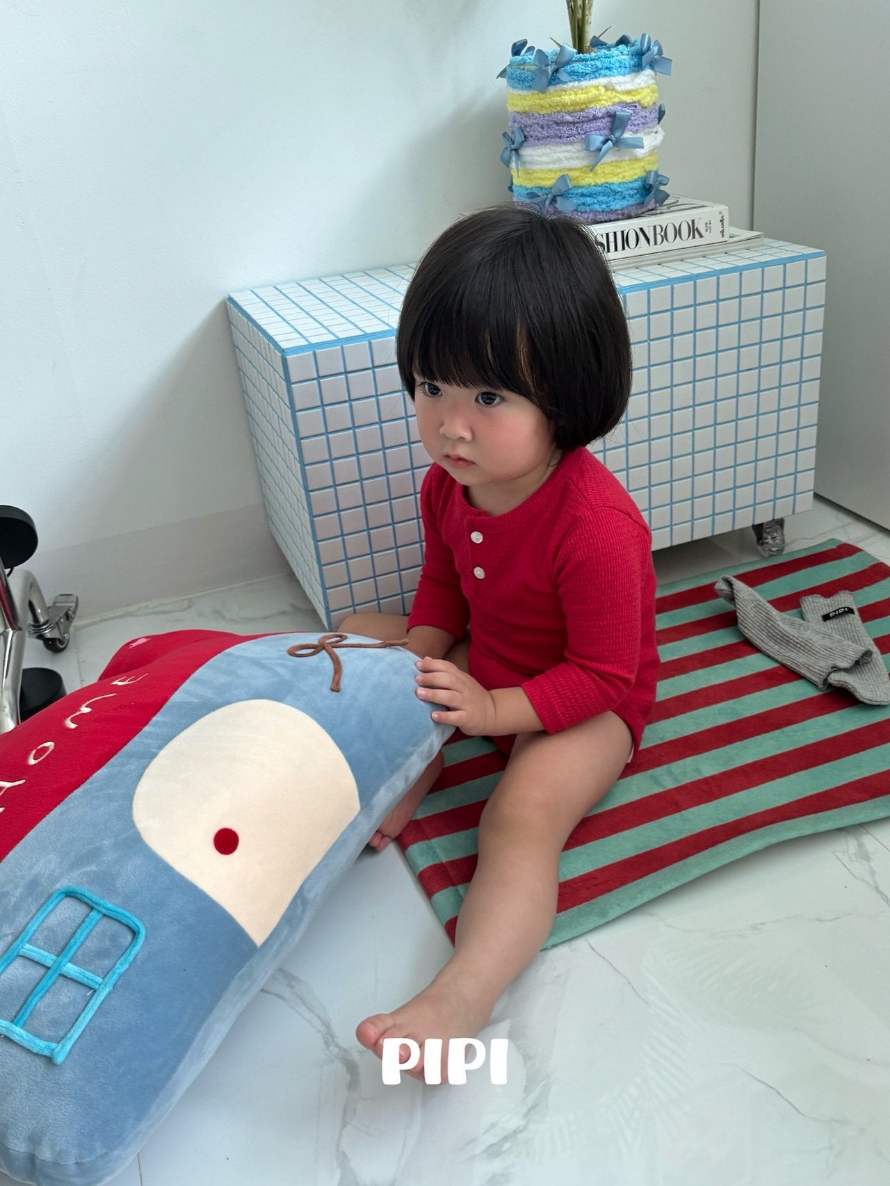 ［pipi］Buttun span rompers