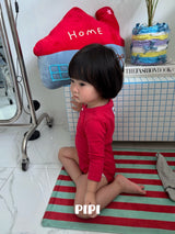 ［pipi］Buttun span rompers