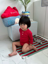 ［pipi］Buttun span rompers