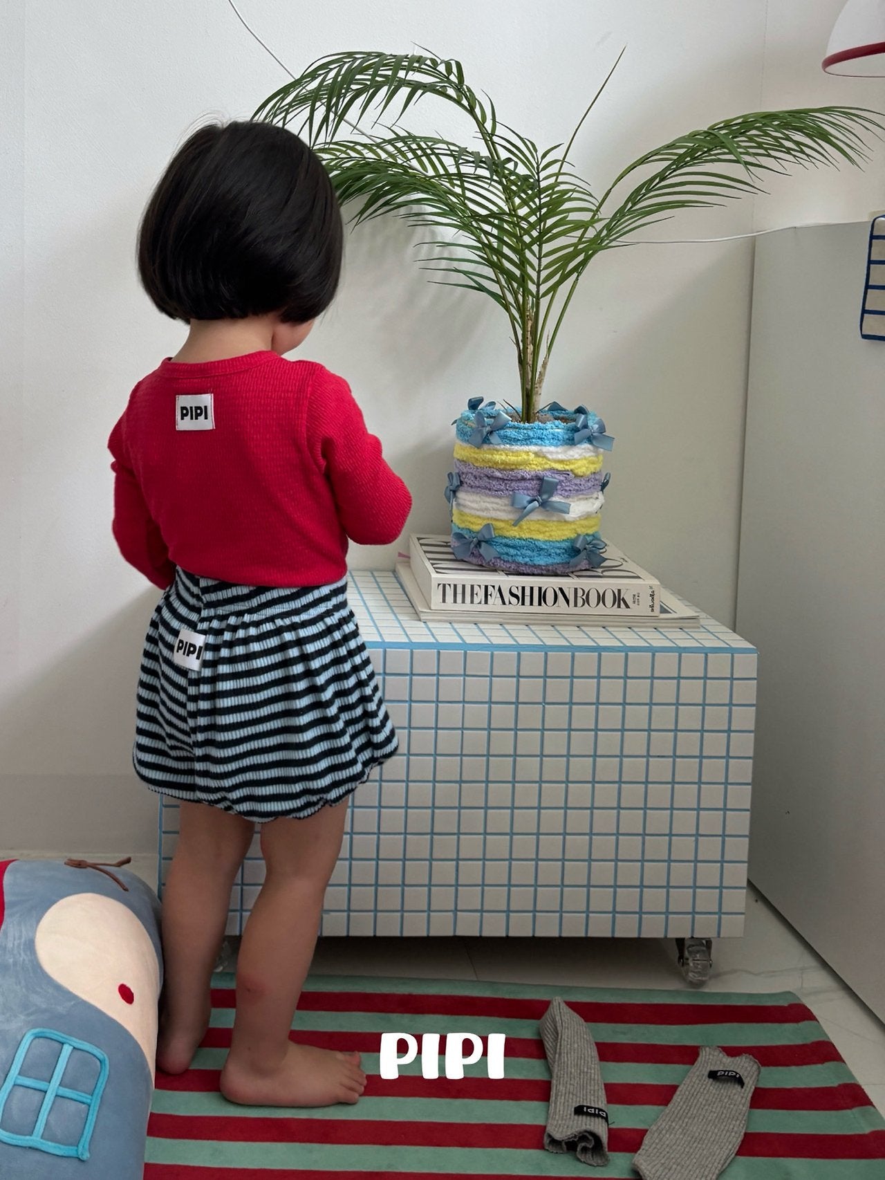 ［pipi］Buttun span rompers