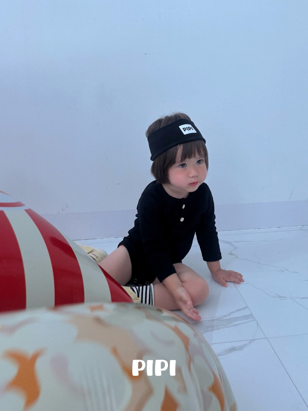 ［pipi］Buttun span rompers
