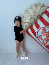 ［pipi］Buttun span rompers