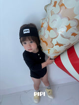 ［pipi］Buttun span rompers
