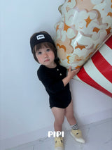 ［pipi］Buttun span rompers