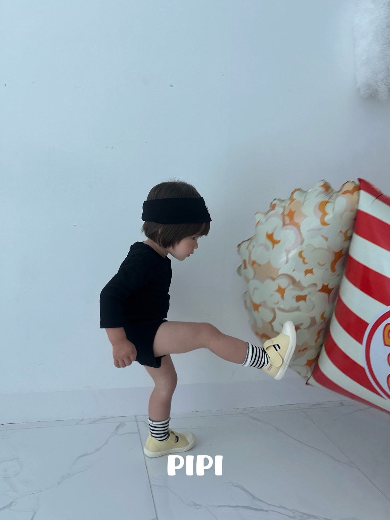 ［pipi］Buttun span rompers