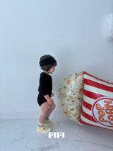 ［pipi］Buttun span rompers