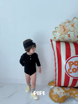 ［pipi］Buttun span rompers
