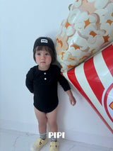 ［pipi］Buttun span rompers