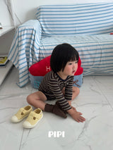 ［pipi］Stripe rompers & beanie set