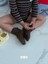 ［pipi］Stripe rompers & beanie set