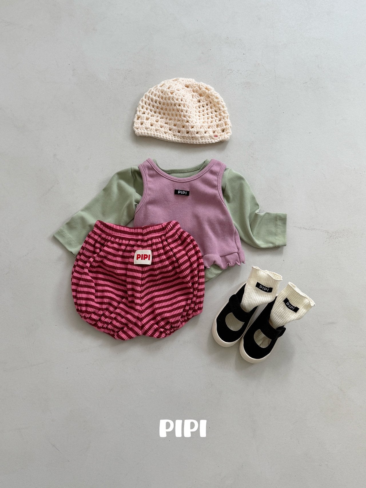 ［pipi］Basic round tee