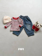 ［pipi］Rainbow stripe tee