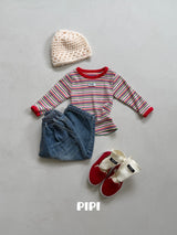 ［pipi］Rainbow stripe tee