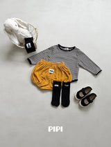 ［pipi］Stripe round tee