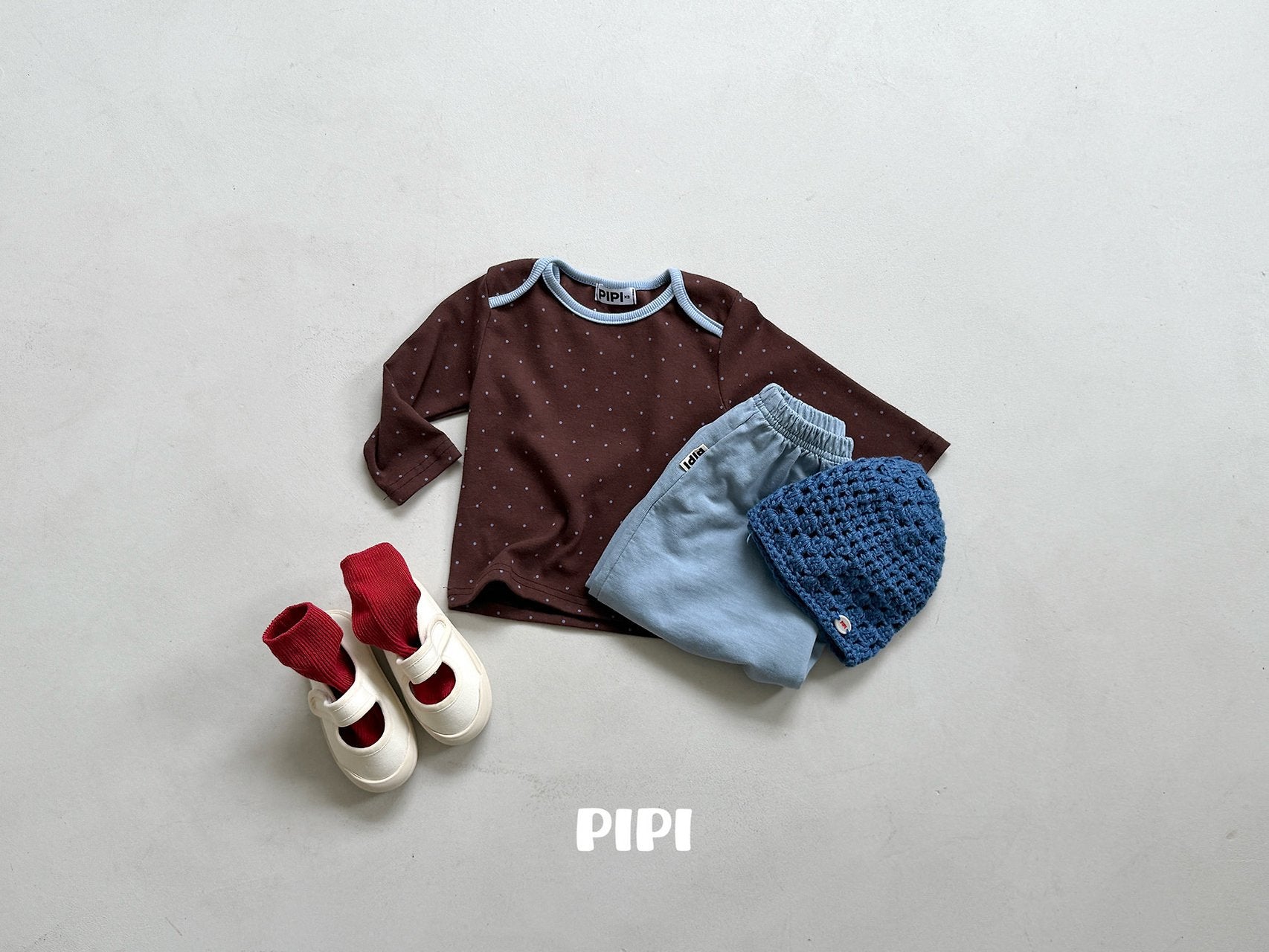 ［pipi］Dot point color tee