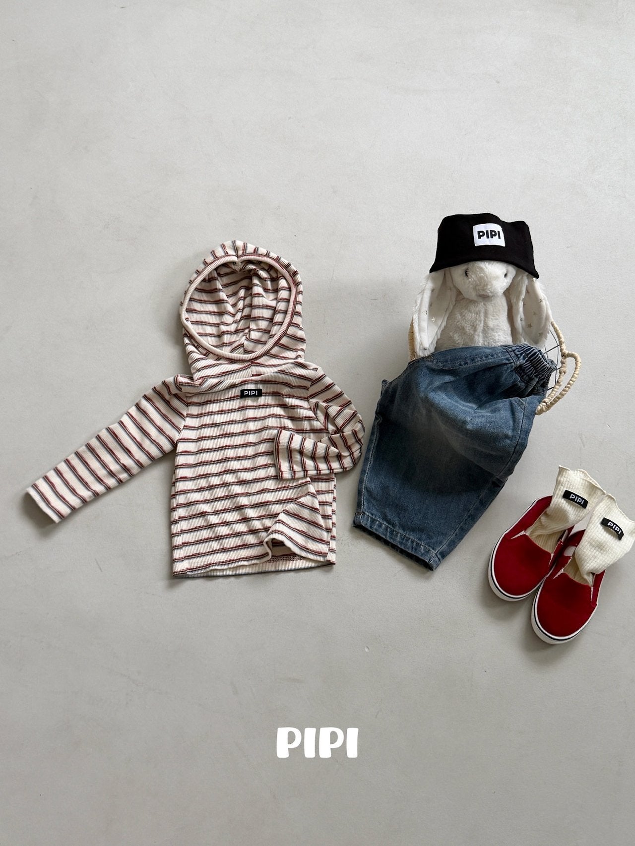 ［pipi］Haribo stripe hoodie
