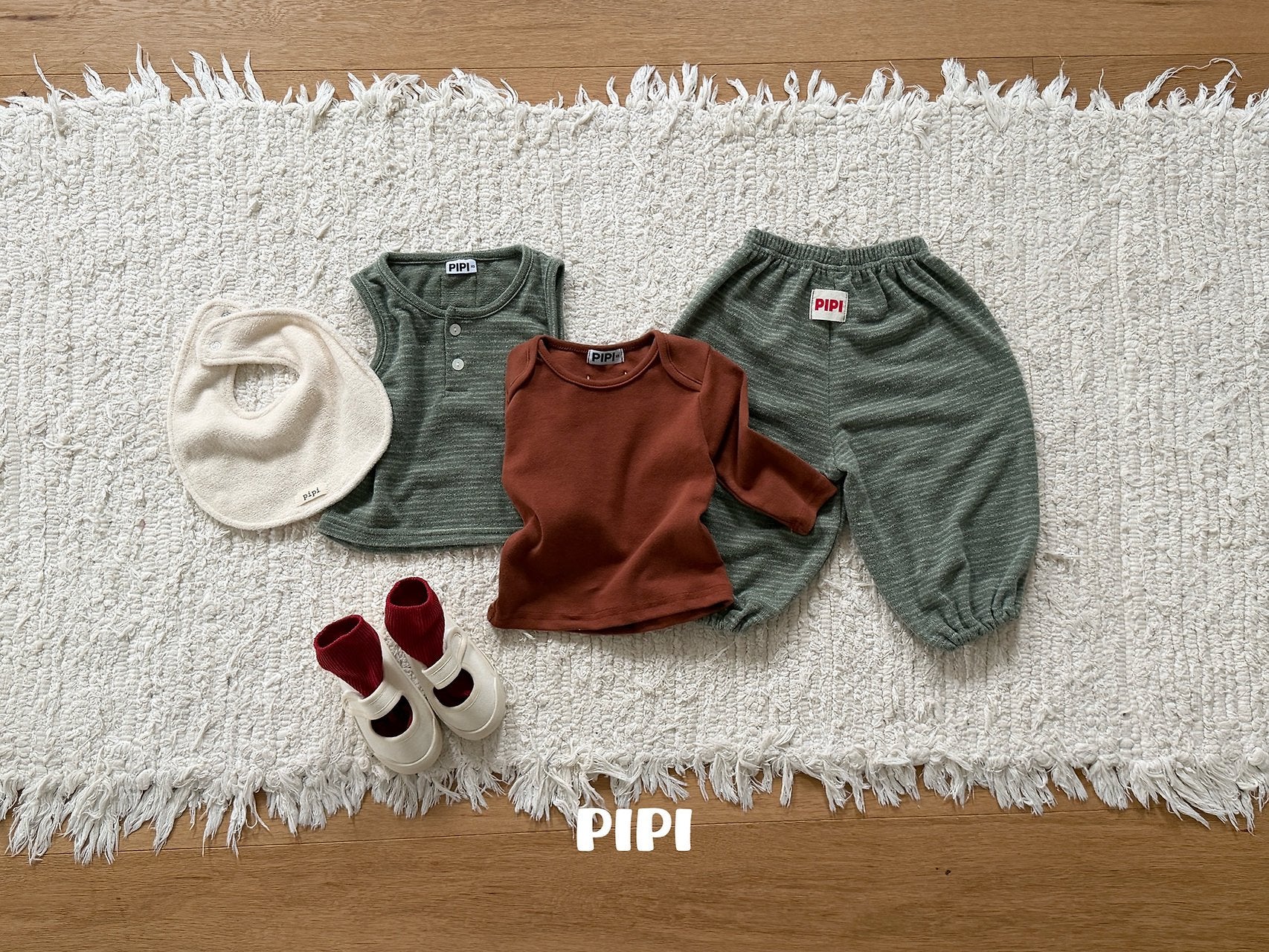 ［pipi］Soft stripe pants