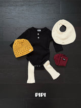 ［pipi］Buttun span rompers