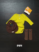 ［pipi］Buttun span rompers