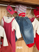 ［pipi］Banding denim pants