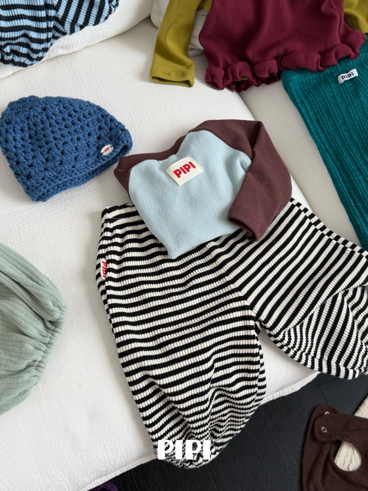 ［pipi］Raglan contrast tops