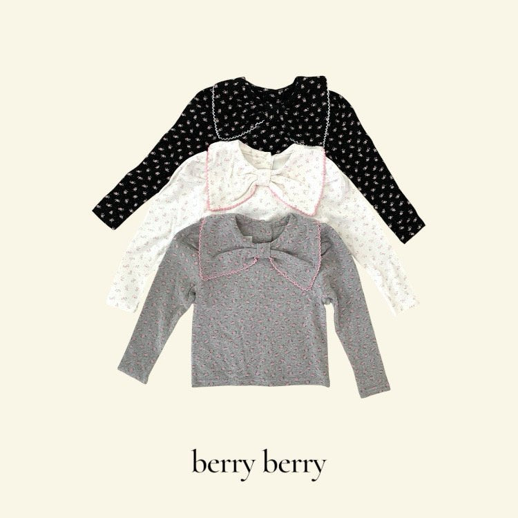 ［berry berry］Flotique ribobn tee
