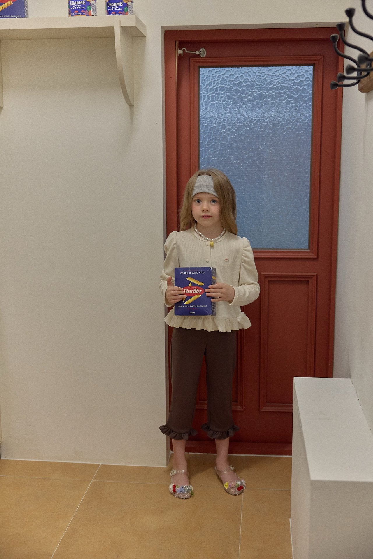 ［berry berry］Frill straight pants