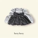 ［berry berry］Check bustier tee